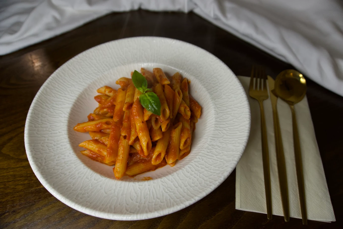 Penne Pomodora at Napoleat